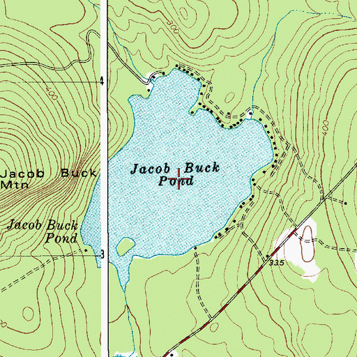 Topographic Map of Jacob Buck Pond, ME