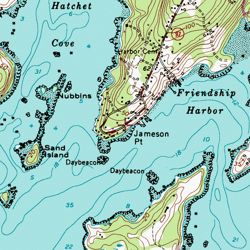 Topographic Map of Jameson Point, ME