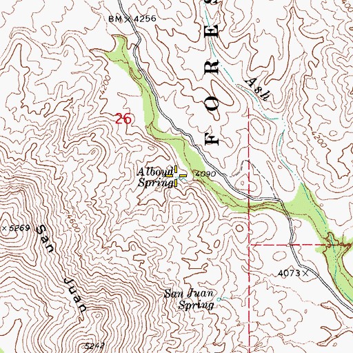 Topographic Map of Alboyd Spring, AZ