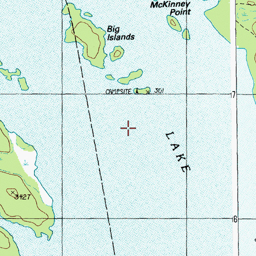 Topographic Map of Junior Lake, ME