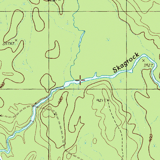 Topographic Map of Juniper Brook, ME