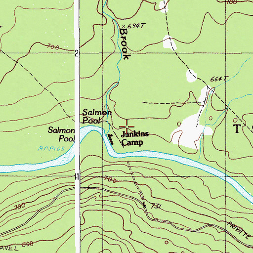 Topographic Map of Junkins Camp, ME