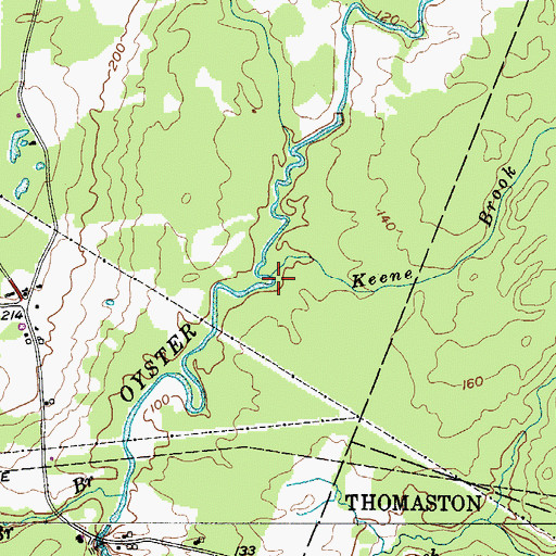 Topographic Map of Keene Brook, ME