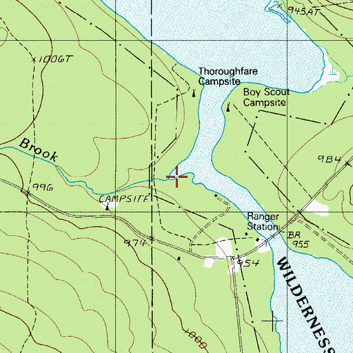 Topographic Map of Kellogg Brook, ME