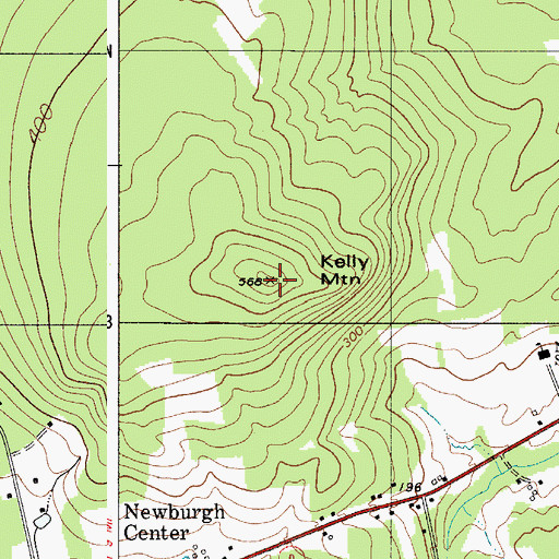 Topographic Map of Kelly Mountain, ME