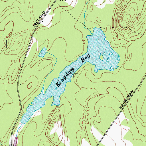 Topographic Map of Kingdom Bog, ME