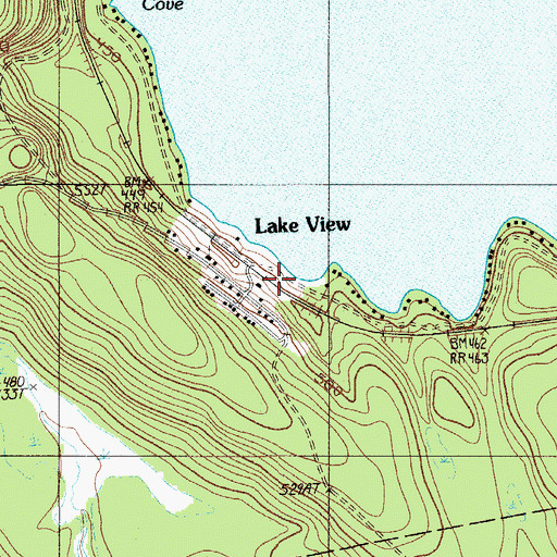 Topographic Map of Lake View, ME