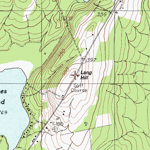 Topographic Map of Lang Hill, ME