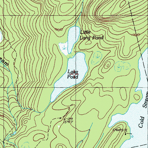 Topographic Map of Lang Pond, ME