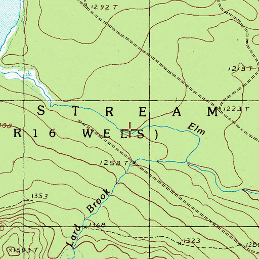 Topographic Map of Lard Brook, ME