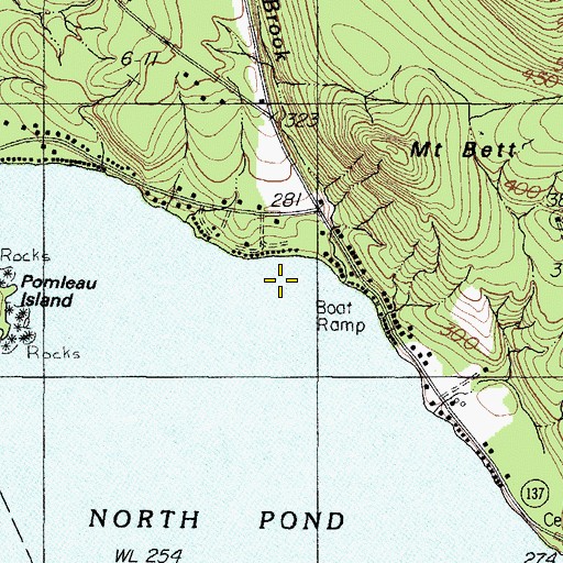 Topographic Map of Leech Brook, ME