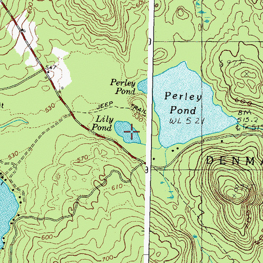 Topographic Map of Lily Pond, ME