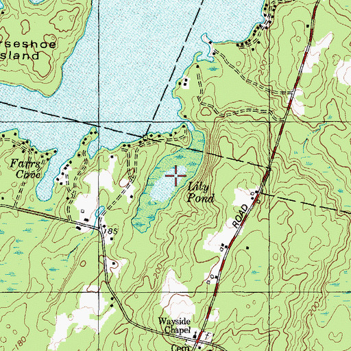 Topographic Map of Lily Pond, ME
