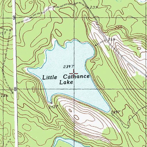 Topographic Map of Little Cathance Lake, ME