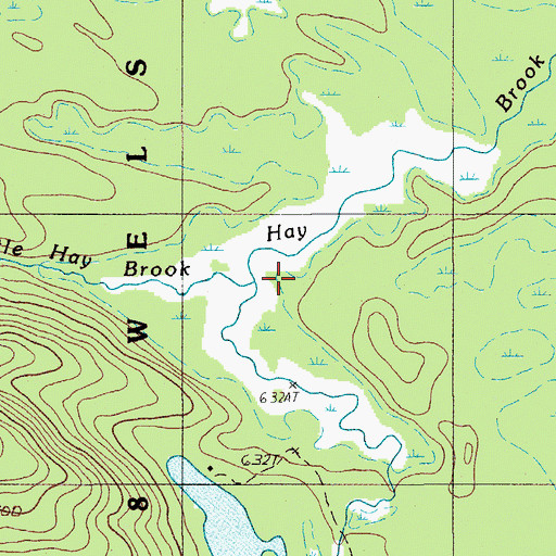 Topographic Map of Little Hay Brook, ME