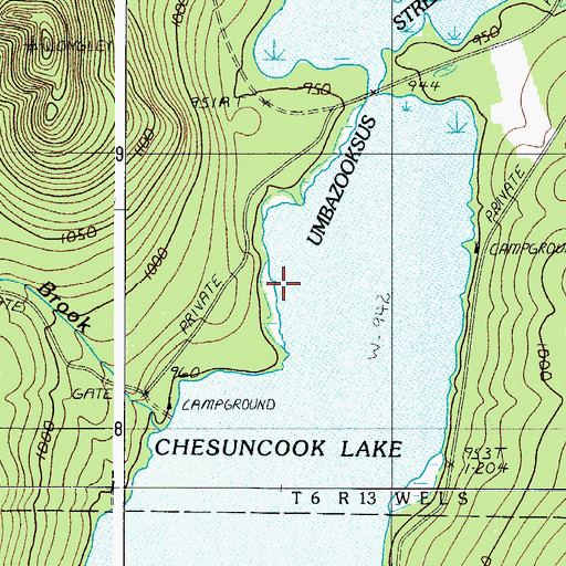 Topographic Map of Little Longley Brook, ME