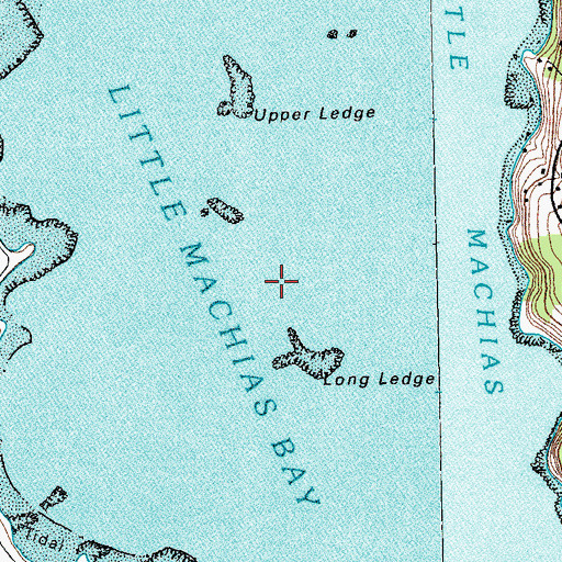 Topographic Map of Little Machias Bay, ME