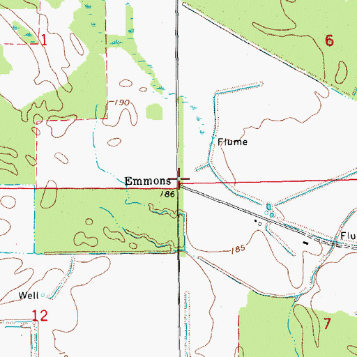Topographic Map of Emmons, AR