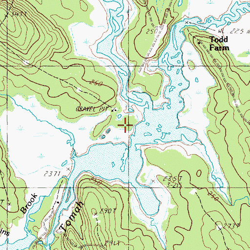Topographic Map of Little Tomah Stream, ME