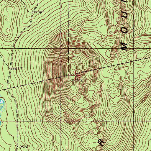 Topographic Map of Lobster Mountain, ME