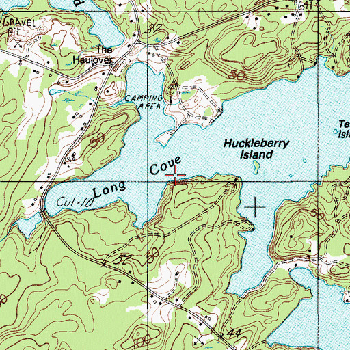 Topographic Map of Long Cove, ME