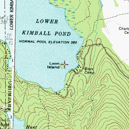 Topographic Map of Loon Island, ME