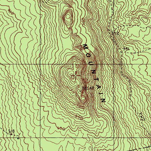 Topographic Map of Lord Mountain, ME