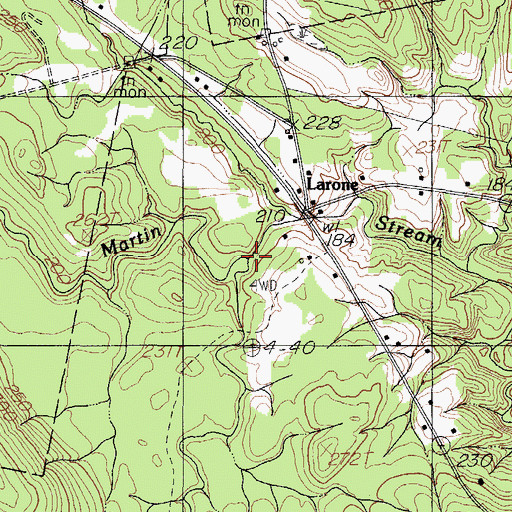 Topographic Map of Lost Brook, ME