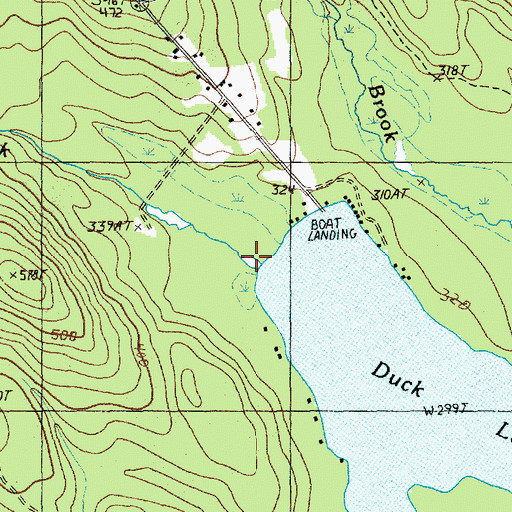 Topographic Map of Lowell Brook, ME
