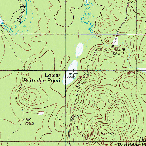 Topographic Map of Lower Partridge Pond, ME