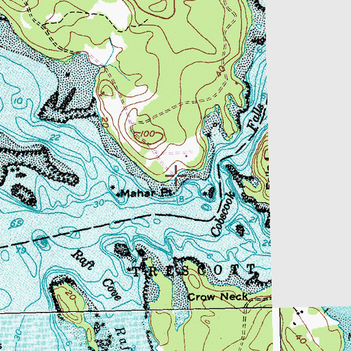 Topographic Map of Mahar Point, ME
