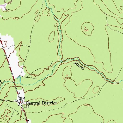 Topographic Map of Marst Brook, ME