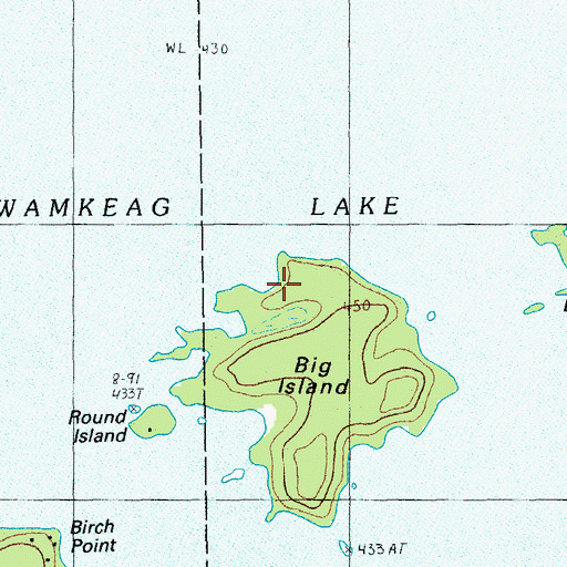 Topographic Map of Mattawamkeag Lake, ME
