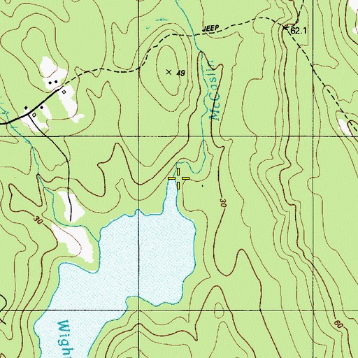 Topographic Map of McCaslin Stream, ME