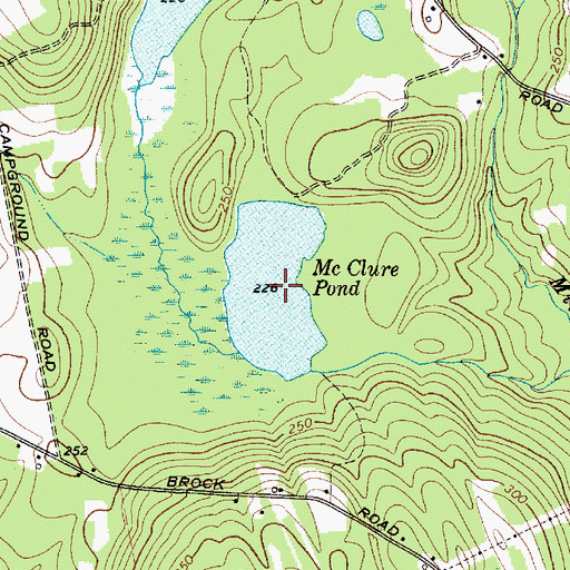 Topographic Map of McClure Pond, ME