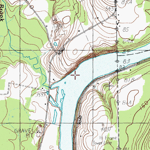 Topographic Map of McDonald Brook, ME
