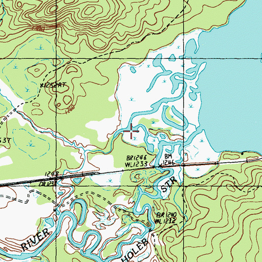 Topographic Map of McKenney Brook, ME