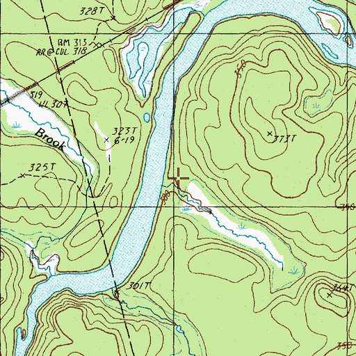 Topographic Map of Merriman Brook, ME