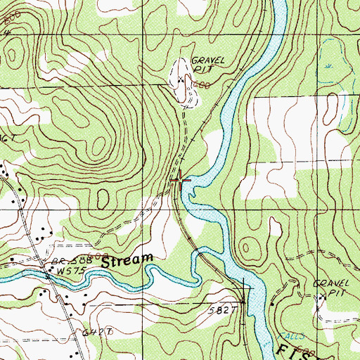 Topographic Map of Michaud Siding, ME