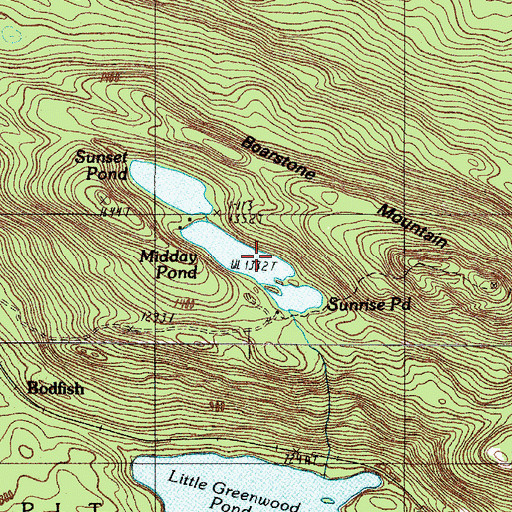 Topographic Map of Midday Pond, ME