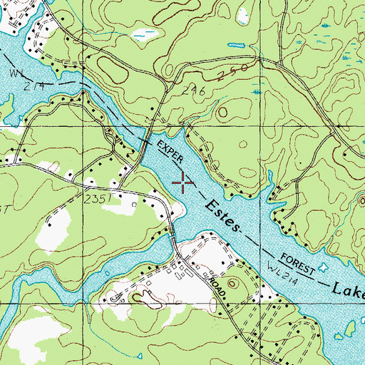 Topographic Map of Middle Branch Mousam River, ME