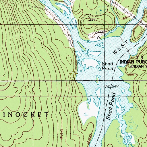 Topographic Map of Millinocket Stream, ME