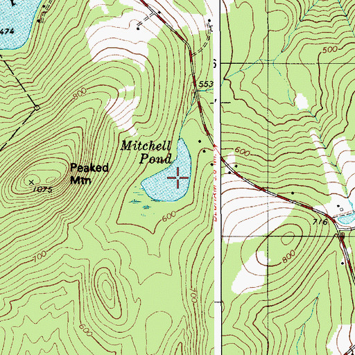 Topographic Map of Mitchell Pond, ME