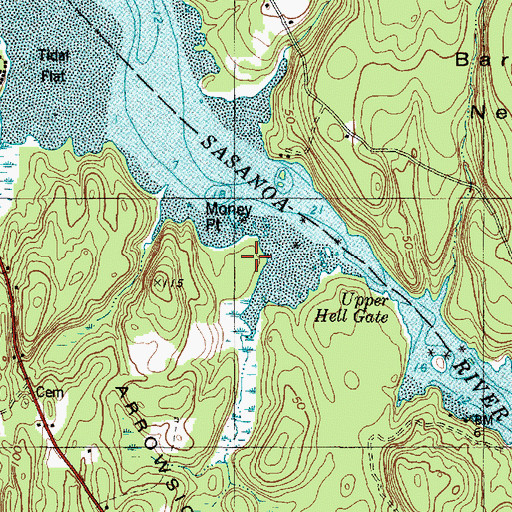 Topographic Map of Money Point, ME