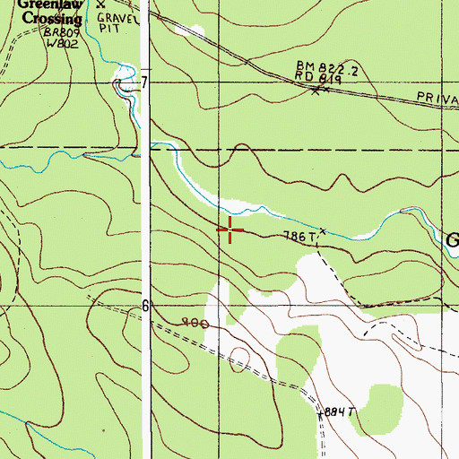 Topographic Map of Moosehorn Stream, ME