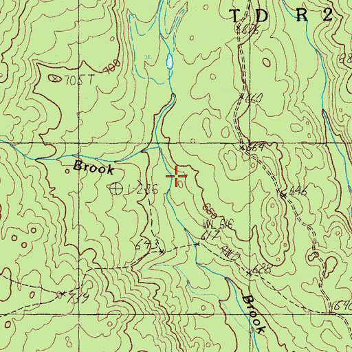 Topographic Map of Morehouse Brook, ME