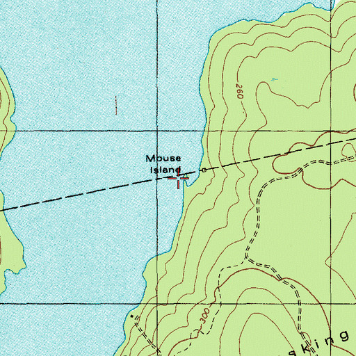 Topographic Map of Mouse Island, ME