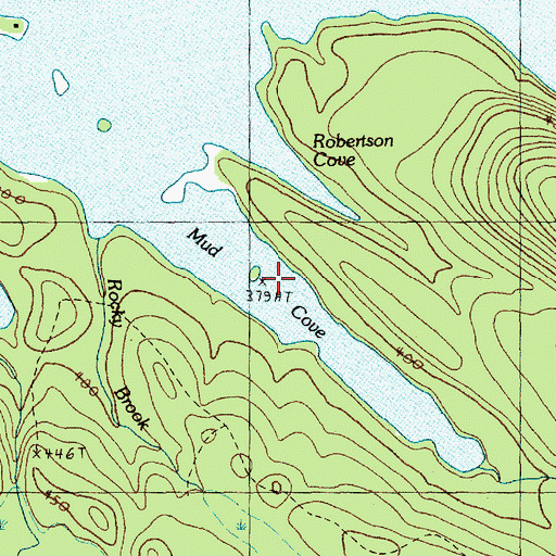 Topographic Map of Mud Cove, ME