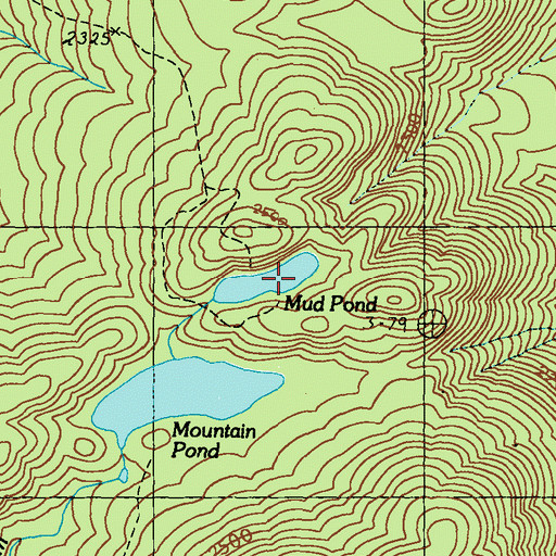 Topographic Map of Mud Pond, ME