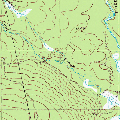 Topographic Map of Mud Pond Brook, ME